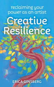 Book-Graphic-Creative-Resilience-Erica-Ginsberg-188x300 A tree with leaves on it and the words creative resilience.