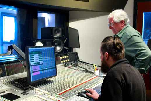 EMarlow_Dubway_3-19-17_8891E_w Eugene Marlow working audio engineer at Dubway Studios in NYC producing a Heritage Ensemble album