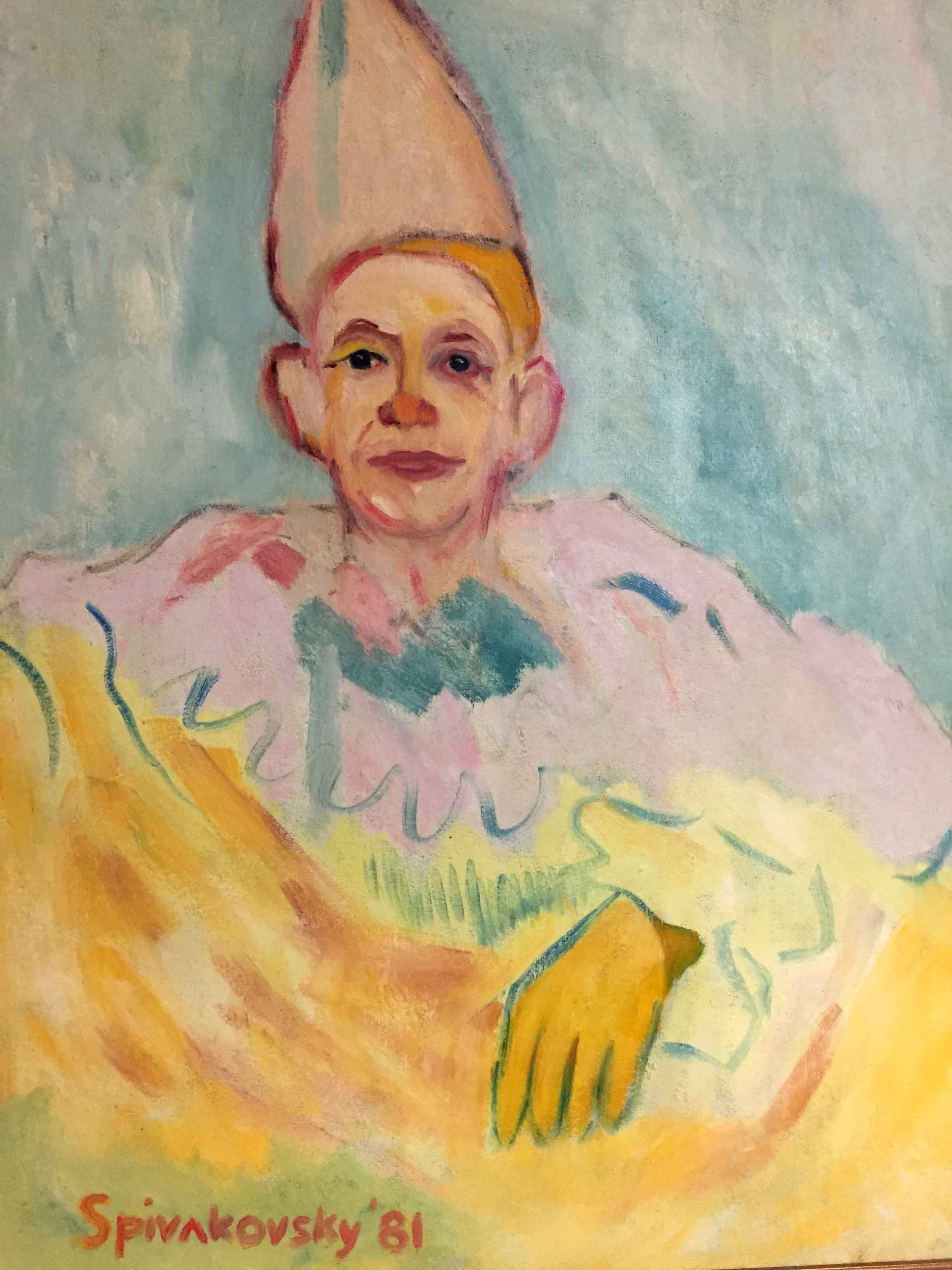 Clown Picture Painted by Michael Spivakowsky Marlow in 1981
