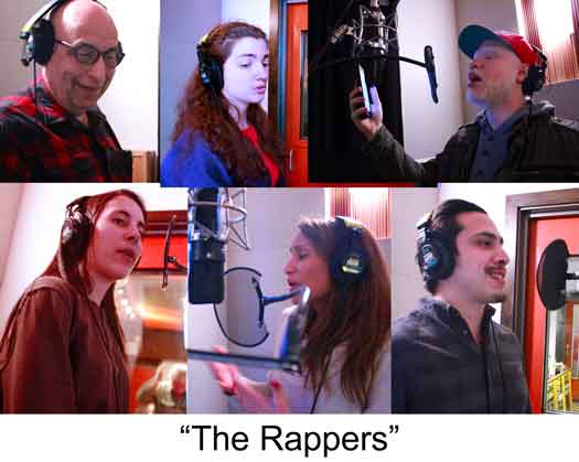 Rappers at recording of "My Heart is Beating to the Rhythm of My Heart"