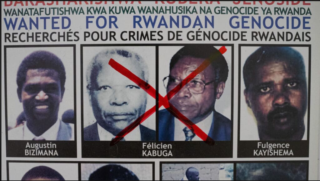 Wanted posters of some of those who incited the hate during the Rwandan Genocide